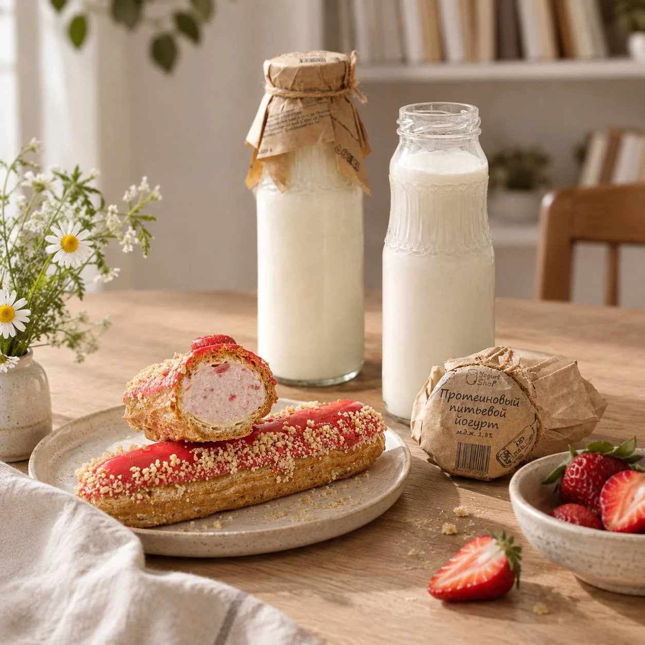 Эклер в подарок заказу от 3000 руб | Yogurt Shop Сочи